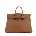 Knockoff Hermes Birkin 35CM Tote Bag Wheat Grainy Leather H-35 Silver VS09373