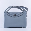 Knockoff Hermes Lindy 30CM Grainy Leather Shoulder Bag H6207 Dark Grey VS01208