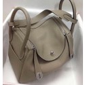 Knockoff Hermes Lindy 30CM Original Leather Shoulder Bag HLD30 Khaki VS03918