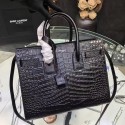 Knockoff Large Saint Laurent Baby Sac De Jour Bag in Black Croco Leather Y12131 VS01572