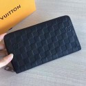 Knockoff Louis Vuitton Damier Infini Leather Zippy Organiser Onyx N60002 VS01108