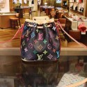 Knockoff Louis Vuitton Monogram Multicolore PETIT NOE NM M41426 Black VS00370