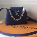 Knockoff Louis Vuitton Taurillon Leather Capucines Mini Chain Blue M42935 VS01129