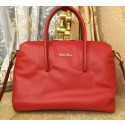 Knockoff miu miu Madras Goat Leather Tote Bag RL0099 Red VS05721