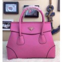 Knockoff Prada Calfskin Leather Top Handle Bag in Peach Fug VS03201