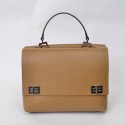 Knockoff Prada Lux Double Satchel Bag BN2790 in Apricot Original Saffiano Leather XZ VS06945