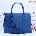 Knockoff Prada Pearl Leather Tote Bag BN0922 Blue VS09897