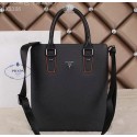 Knockoff PRADA Saffiano Leather Business Tote Bag 500463 Black VS06863