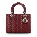 Lady Dior Bag mini Bag Burgundy Original Sheepskin Leather D44551 Gold VS03527