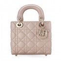 Lady Dior Bag Nano Bag Apricot Original Leather D44552 Gold VS08233