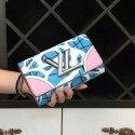 Louis Vuitton Aqua Printed Epi Leather Twist Chain Wallet M56237 VS01815