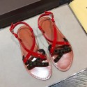 Louis Vuitton Calfskin Leather Sandals Red L080203 VS03769