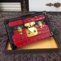 Louis Vuitton Crocodile Brillant Petite Malle N91994 Red VS01940