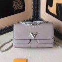 Louis Vuitton Cuir Plume and Cuir Ecume Very Chain Bag Grey M42899 VS02062