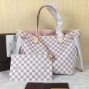Louis Vuitton Damier Azur Canvas Neverfull MM N41605 Pink VS06499
