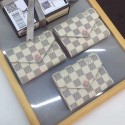 Louis Vuitton Damier Azur Canvas Victorine Wallet Rose Ballerine N41659 VS08851