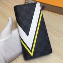 Louis Vuitton Damier Canvas Brazza Wallet Yellow N64004 VS00061