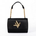 Louis Vuitton EPI Leather Chain Louise Shoulder Bag M48618 Black VS07460
