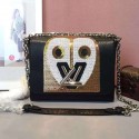 Louis Vuitton Epi Leather Night Bird Twist MM M41867 Black VS03104