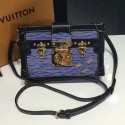 Louis Vuitton Epi Leather Petite Malle Blue M42562 VS07103