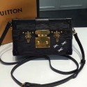Louis Vuitton Epi Leather Petite Malle Noir Old Gold M42562 VS08871
