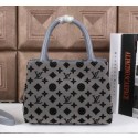 Louis Vuitton Flannelette Leather Tote Bag M03639 Grey VS06446