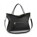 Louis Vuitton Monogram Empreinte Bastille MM Tote Bag M41168 Black VS03921