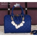 Louis Vuitton Monogram Empreinte Speedy BANDOULIERE 30 Bag M40756 Blue VS07814