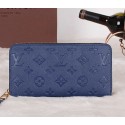 Louis Vuitton Monogram Empreinte Zippy Wallet M60017 Blue VS02065