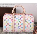Louis Vuitton Monogram Multicolore Speedy 35 Bag M42426 White VS05428