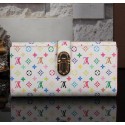 Louis Vuitton Monogram Multicolore Wallet M58288 White VS09326
