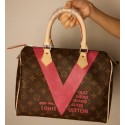 Louis Vuitton MONOGRAM V SPEEDY 30 Bag M41533 Rose VS06869