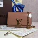 Louis Vuitton Patent Calfskin Chain Louise MM M94268 Khaki VS06454