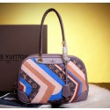 Louis Vuitton Runway 2015 Multicolor Monogram Canvas Suede Bowling Bag M92233 Lavender VS02954