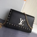 Louis Vuitton Smooth Calfskin Chain Louise MM Noir M54584 VS00617