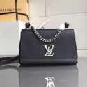 Louis Vuitton Soft Calf Leather Lockme II BB Black with Orange Edge M51200 VS02964