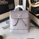 Louis Vuitton Soft Calfskin Lockme Backpack Light Grey M41815 VS04011