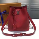 Louis Vuitton Soft Calfskin Lockme Bucket Red M54677 VS05740
