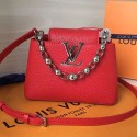 Louis Vuitton Taurillon Leather Capucines Mini Chain Cherry M42935 VS08318