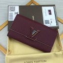 Louis Vuitton Taurillon Leather Capucines Wallet Burgundy M61471 VS02724