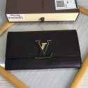 Louis Vuitton Taurillon Leather Capucines Wallet Noir M61471 VS02086