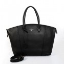 Louis Vuitton Veau Cachemire LOCKIT MM M94595 Black VS07820
