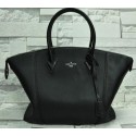 Louis Vuitton Veau Cachemire LOCKIT MM Tote Bag M94592 Noir VS03845