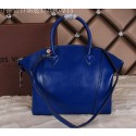 Louis Vuitton Veau Cachemire LOCKIT PM Tote Bag M94594 Blue VS09231