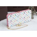 Louis Vuitton White Monogram Multicolore Insolite Wallet M66567 Pink VS01007
