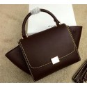 Luxury 2015 Celine mini Trapeze Bag Original Leather CL005 Burgundy VS09148