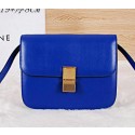 Luxury Celine Classic Box Small Flap Bag Calfskin C88007 Blue VS02170