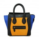 Luxury Celine Luggage Micro Bag Horsehair CL88023 Yellow&Blue&Black VS02441