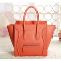 Luxury Celine Micro Luggage 3307 in Orange Original Leather YD VS06336