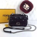 Luxury Fendi Fashion Show Double Micro Baguette Bag Black FD03717 VS04734